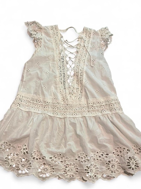 Free People Dresses & Skirts - Free People white Lace-Up Backless Eyelet Dress